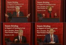 Bipartisan Senators Support Iran Uprising